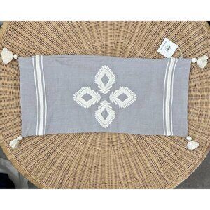 NEW Serena & Lily Leighton Pillow Cover (14”x30”)-Smoke Grey